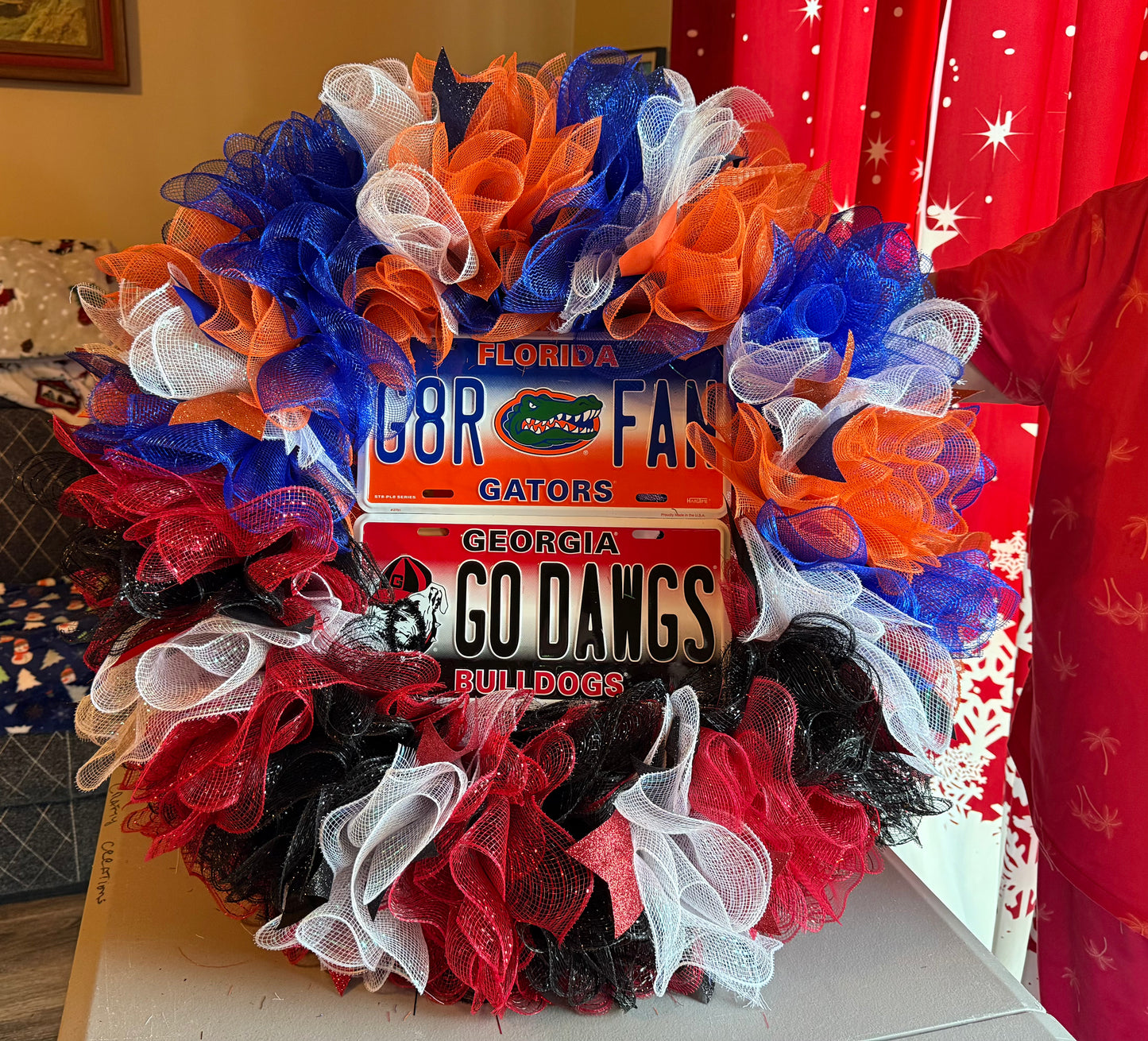 Florida/Georgia Divided House Wreath