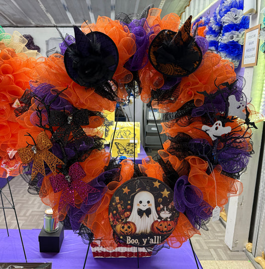 Halloween Boo Yall Wreath